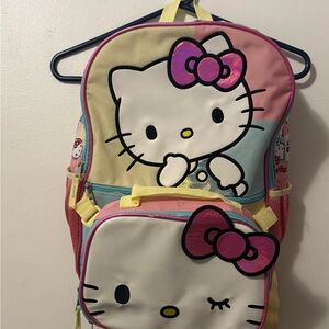 Hello Kitty Kids Backpack - Pink, Pastel Yellow & Light Blue